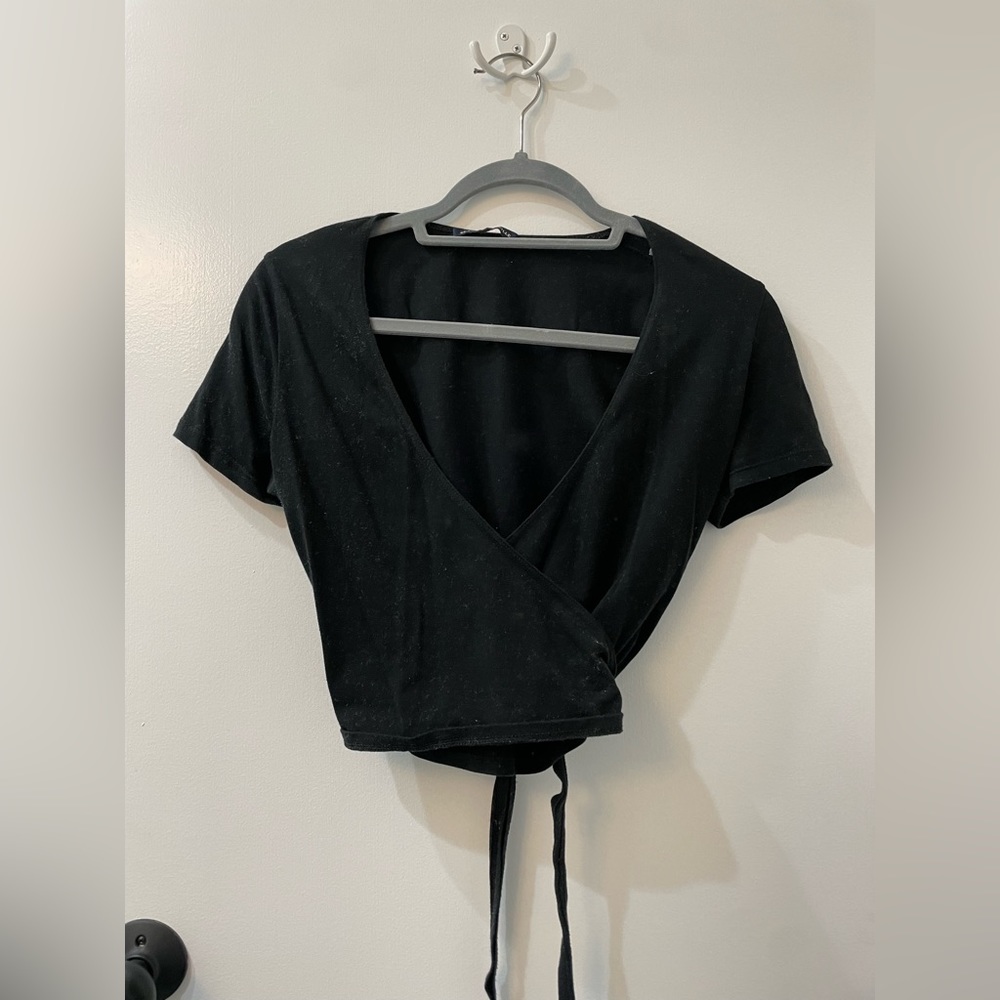 Brandy Melville black tie top.